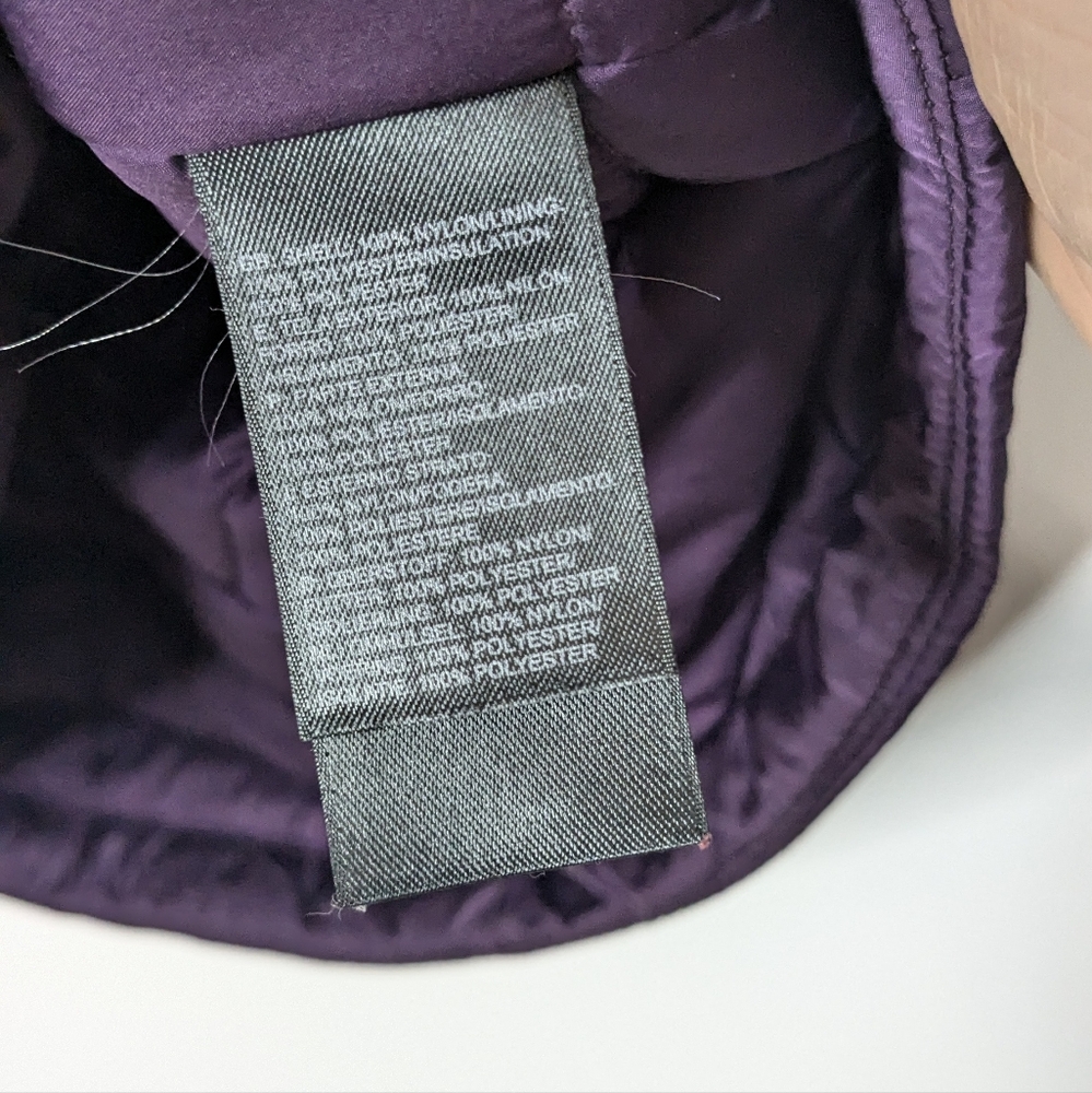 The North Face Small Deep Purple w/ Hot Pink Zippers Quilted Winter Jacket Coat - Picture 5 of 12
